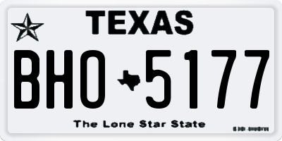 TX license plate BHO5177