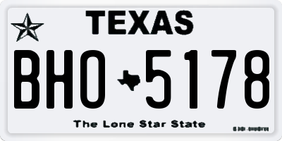 TX license plate BHO5178