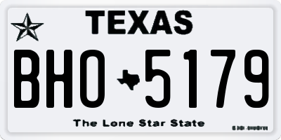 TX license plate BHO5179