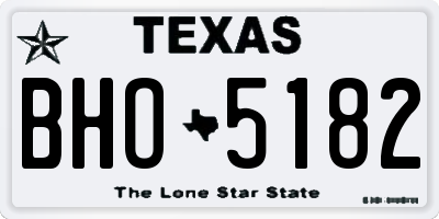 TX license plate BHO5182
