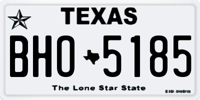 TX license plate BHO5185