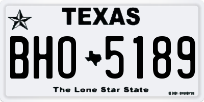 TX license plate BHO5189