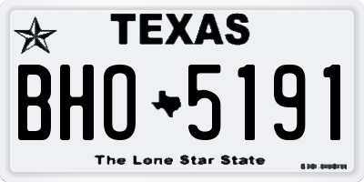 TX license plate BHO5191