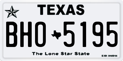 TX license plate BHO5195
