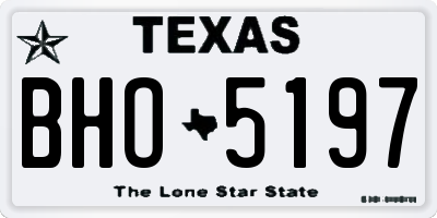 TX license plate BHO5197