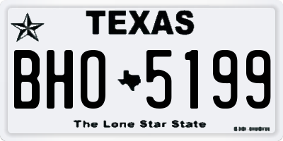 TX license plate BHO5199