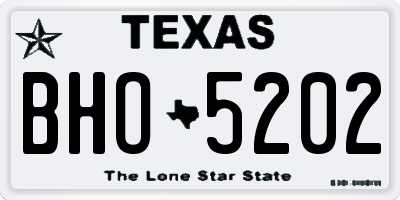 TX license plate BHO5202