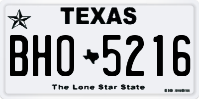 TX license plate BHO5216