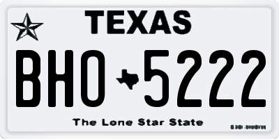 TX license plate BHO5222