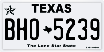 TX license plate BHO5239