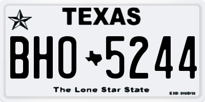 TX license plate BHO5244