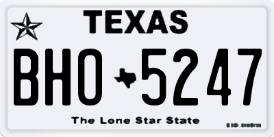 TX license plate BHO5247