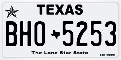 TX license plate BHO5253