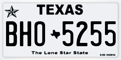 TX license plate BHO5255