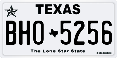 TX license plate BHO5256