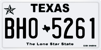 TX license plate BHO5261
