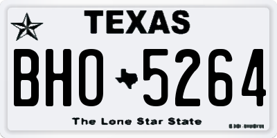 TX license plate BHO5264