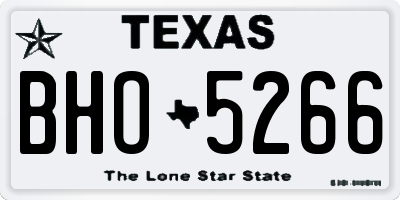 TX license plate BHO5266
