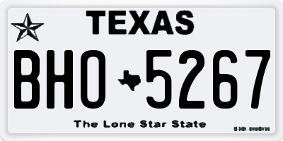 TX license plate BHO5267