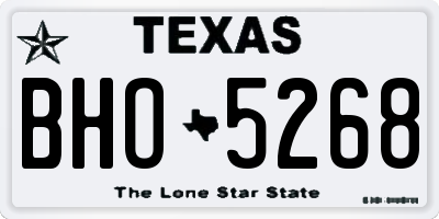 TX license plate BHO5268