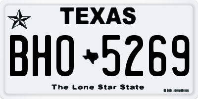 TX license plate BHO5269