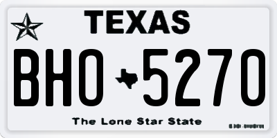 TX license plate BHO5270