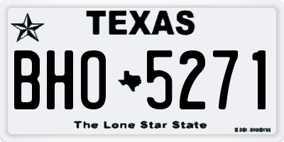 TX license plate BHO5271