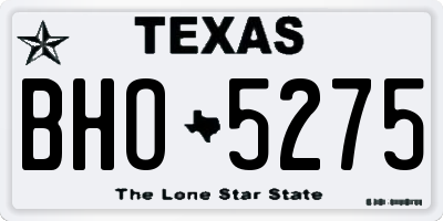 TX license plate BHO5275