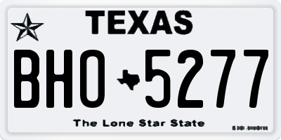 TX license plate BHO5277