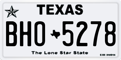 TX license plate BHO5278