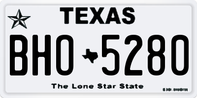 TX license plate BHO5280