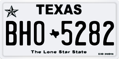 TX license plate BHO5282