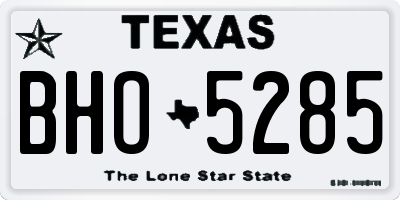 TX license plate BHO5285
