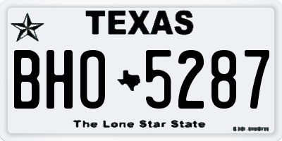 TX license plate BHO5287