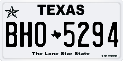 TX license plate BHO5294