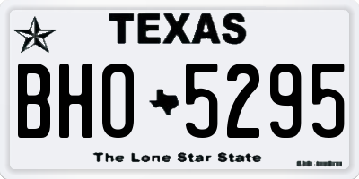 TX license plate BHO5295