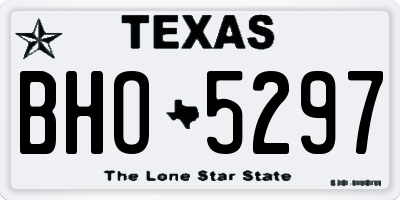 TX license plate BHO5297