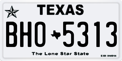 TX license plate BHO5313