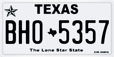 TX license plate BHO5357