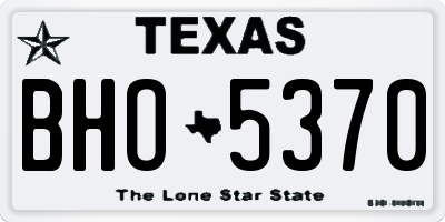 TX license plate BHO5370