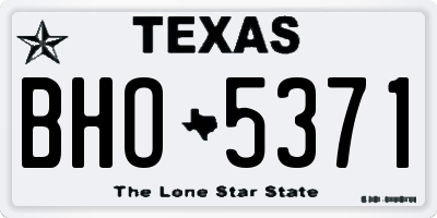 TX license plate BHO5371