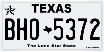 TX license plate BHO5372