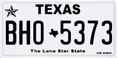 TX license plate BHO5373
