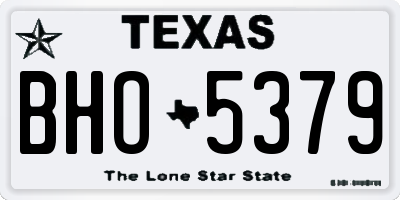 TX license plate BHO5379