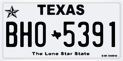 TX license plate BHO5391