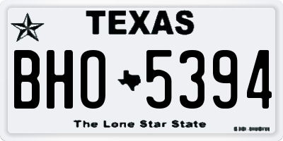 TX license plate BHO5394