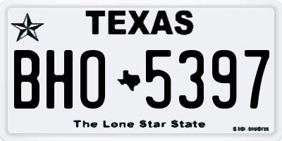 TX license plate BHO5397