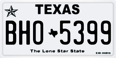 TX license plate BHO5399