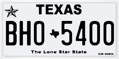 TX license plate BHO5400