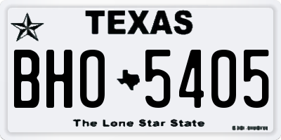 TX license plate BHO5405